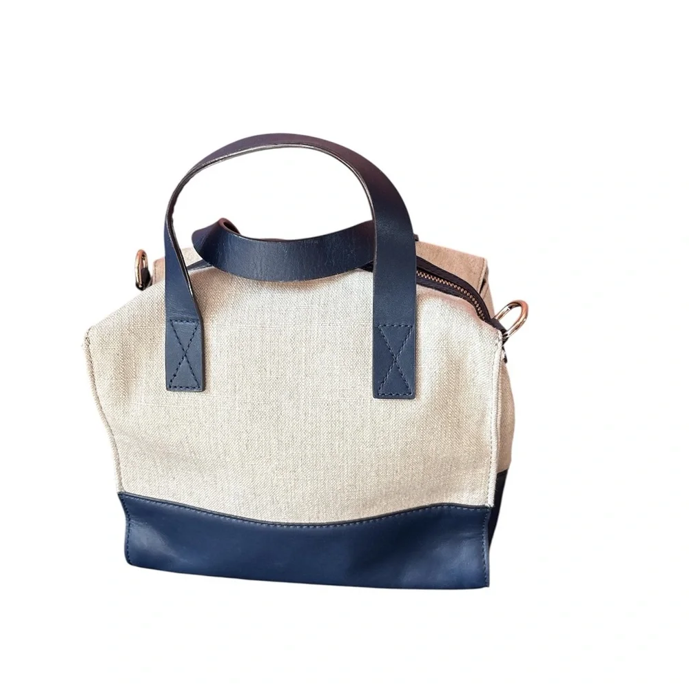 Kate Spade Cream and Blue Satchel with Structured Design - Picture 2 of 11
